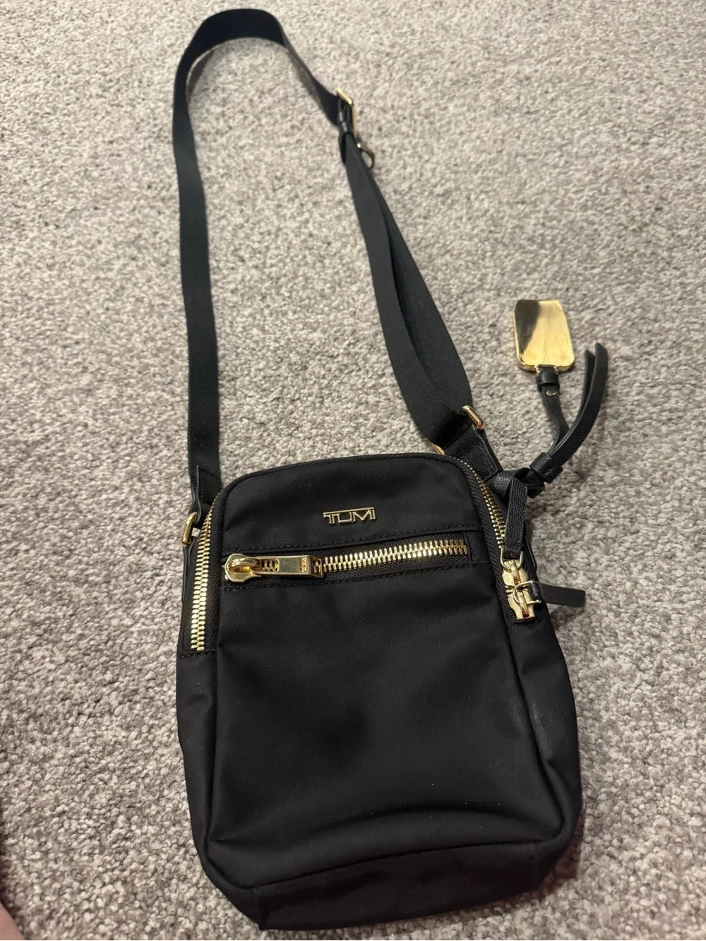 Tumi Voyageur Persia Crossbody Black with Gold Hardware - Picture 6 of 13